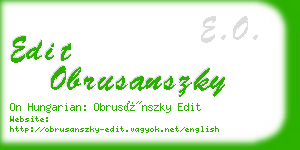 edit obrusanszky business card